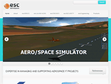 Tablet Screenshot of esc-aerospace.com